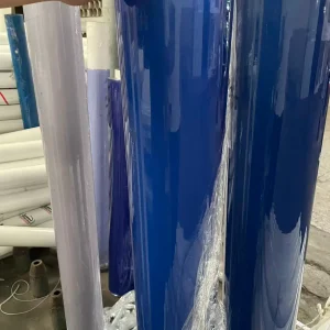 Wholesale glue-free static cling pvc film rolls for industrial screen protectors and window stickers.