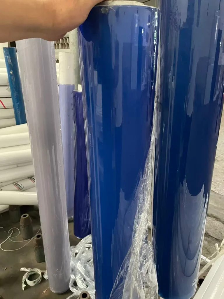 Wholesale glue-free static cling pvc film rolls for industrial screen protectors and window stickers.